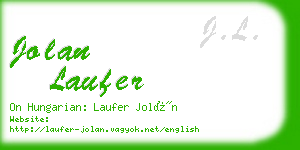 jolan laufer business card